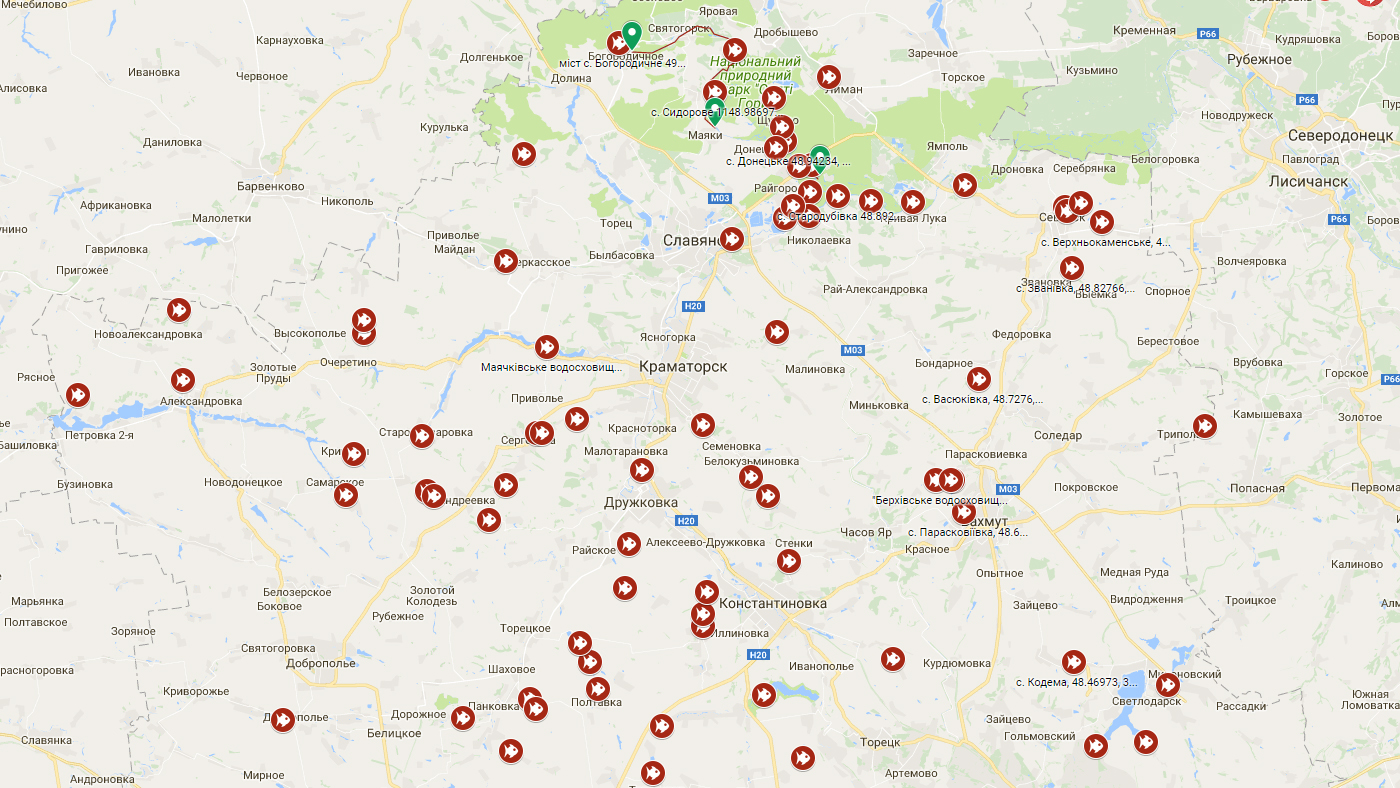 Белогоровка донецкая область карта