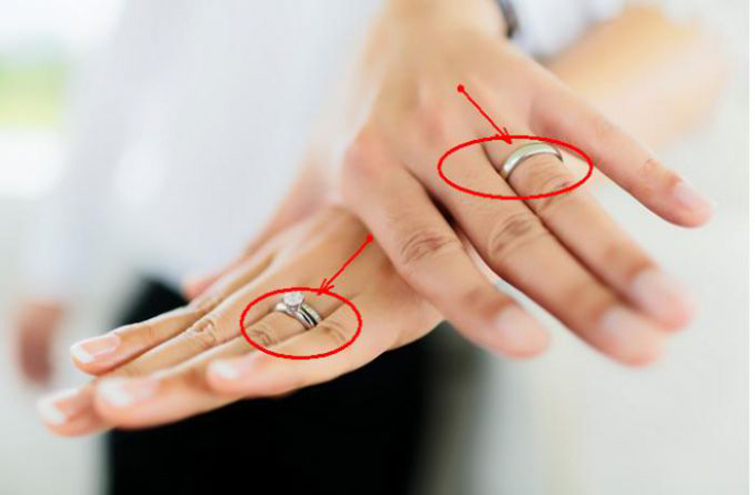 На каком пальце и руке носят помолвочное кольцо до свадьбы
